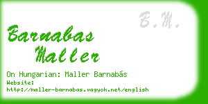 barnabas maller business card
