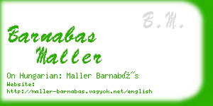 barnabas maller business card